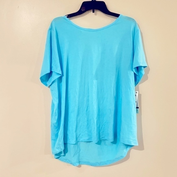 ID Ideology Plus Size Mesh-Back T-Shirt, back mesh size 3X aquatone - Picture 3 of 8